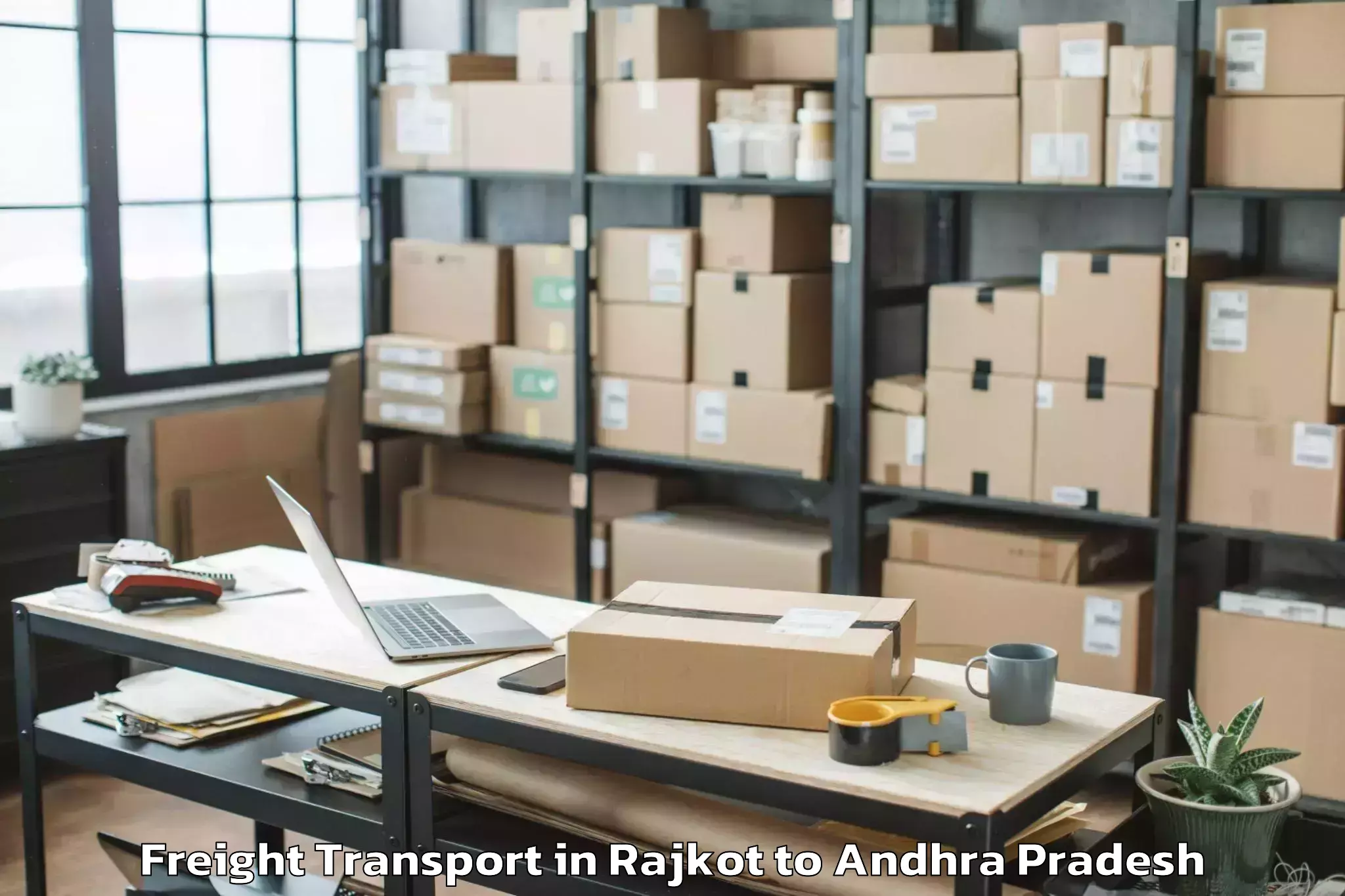 Efficient Rajkot to Kathipudi Freight Transport